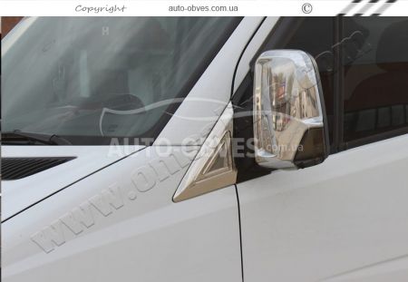 Хромированные накладки на зеркала Volkswagen Crafter abs хром фото 3