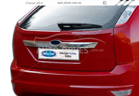 Накладка над номер на кришку багажника Ford Focus - тип: hb 2008-2011 нержавіюча сталь фото 2