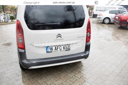 Накладка на задній бампер Peugeot Partner, Rifter 2019-… фото 3