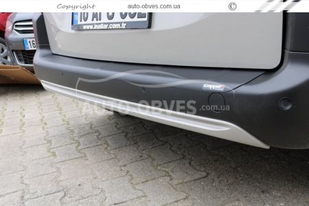 Накладка на задній бампер Peugeot Partner Tepee 2008-2014 фото 5