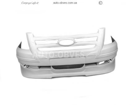 Cover on the front bumper of Ford Transit 2006-2014 - type: with grille фото 2