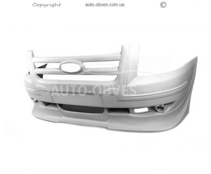 Cover on the front bumper of Ford Transit 2006-2014 - type: with grille фото 0