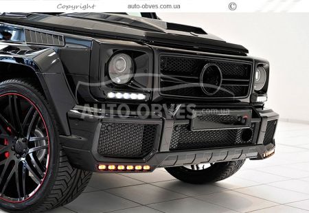 Накладка на передній бампер Mercedes G сlass w463 1990-2018 - тип: G65 фото 3