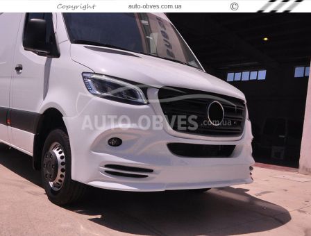 Накладка на передний бампер Mercedes Sprinter 2018-... - тип: под покраску фото 3