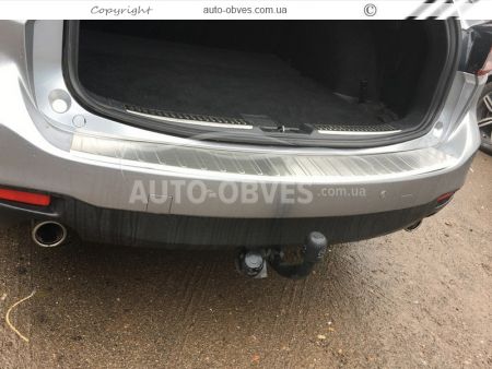 Накладка на задний бампер Mazda 6 2013-2017 sw фото 3