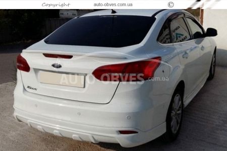 Rear bumper trim Ford Focus III 2016-2018 - type: paintable sedan фото 2