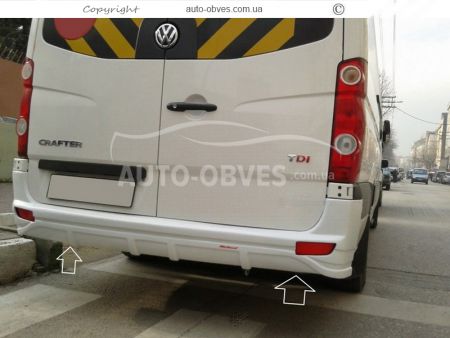 Накладка на задний бампер Volkswagen Crafter 2006-2016 - тип: под покраску v1 фото 4