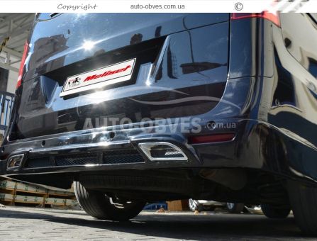 Rear bumper pad Mercedes Vito, w447 2014-… - type: paintable v2 фото 2