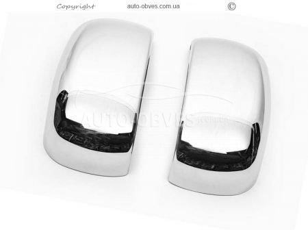 Хромированные накладки на зеркала Fiat Doblo пластик фото 1