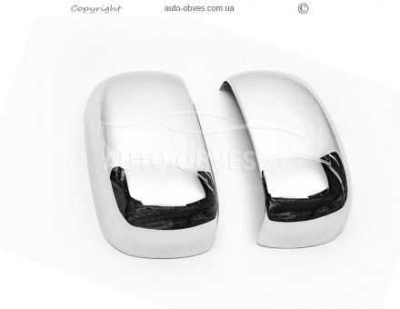 Хромированные накладки на зеркала Fiat Doblo пластик фото 0