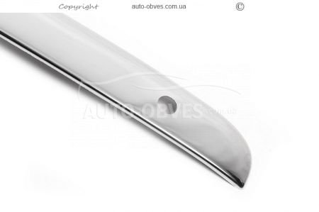 Pad above number plate for Volkswagen Caddy 2-door, turnkey, stainless steel фото 2