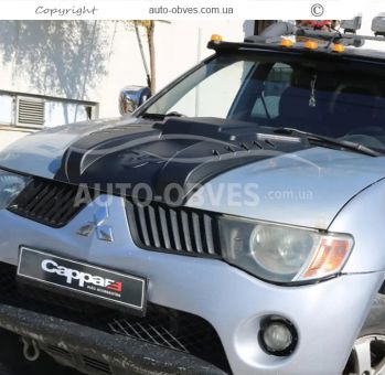 Hood overlay Mitsubishi L200 2006-2014 - type: abs фото 3