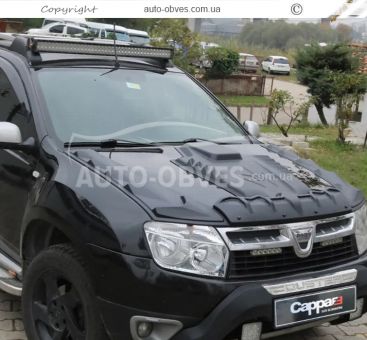 Накладка на капот Renault Duster 2010-2017 - тип: abs фото 4