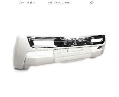 Cover on the front bumper Toyota Prado 150 2018-2023 - middleeast white color фото 1