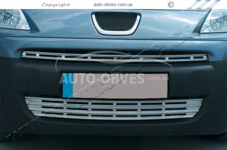 Overlays for a radiator grill Citroen Berlingo 2008-2017, from 2 pieces фото 2