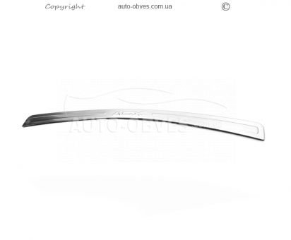 Cover on the rear bumper Mitsubishi ASX 2013-2020 - type: stainless steel фото 0