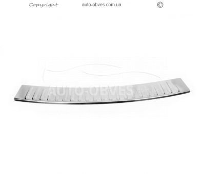 Cover on the rear bumper with a bend Renault Duster 2010-2017 - type: v2 stainless steel фото 1