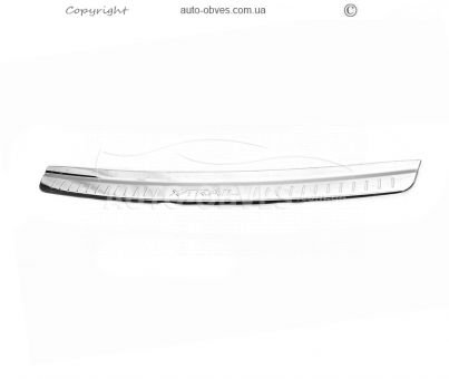 Rear bumper cover Nissan X-trail T32, Rogue 2014-2021 - type: stainless steel фото 0