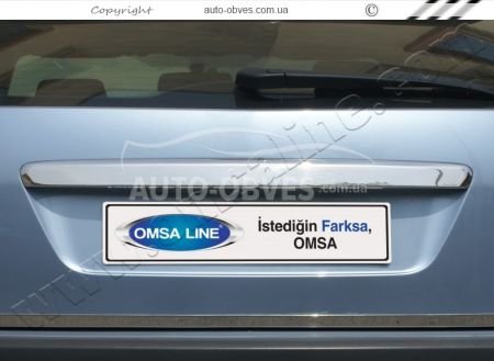Накладка над номер на крышку багажника Ford Focus HB 2005-2008, нержавейка фото 3