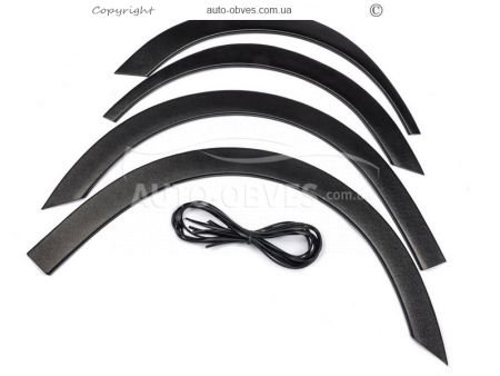 Пластиковые накладки на арки Peugeot Partner Tepee - тип: 4 шт, черные фото 0
