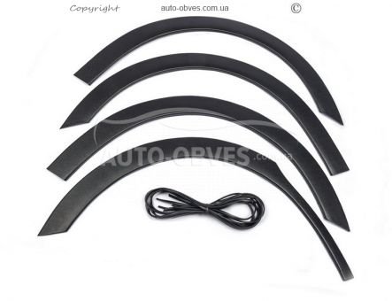 Пластиковые накладки на арки Peugeot Partner Tepee - тип: 4 шт, черные фото 1