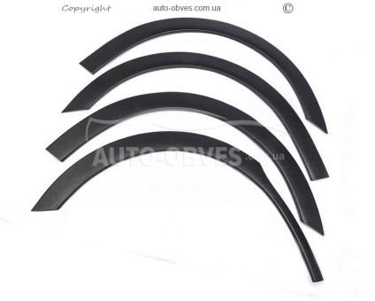 Пластиковые накладки на арки Peugeot Partner Tepee - тип: 4 шт, черные фото 2