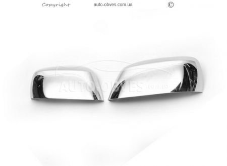 Хромированные накладки на зеркала Nissan Navara под повторитель abs хром фото 0
