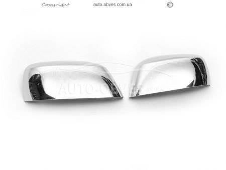 Хромированные накладки на зеркала Nissan Navara под повторитель abs хром фото 2