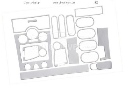 Panel decor Renault Megane 2004-2009 17 parts - type: stickers фото 1