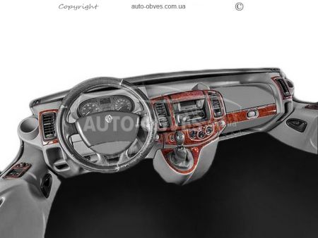 Panel decor Opel Vivaro 2011-2014 with 16 elements - type: stickers фото 4