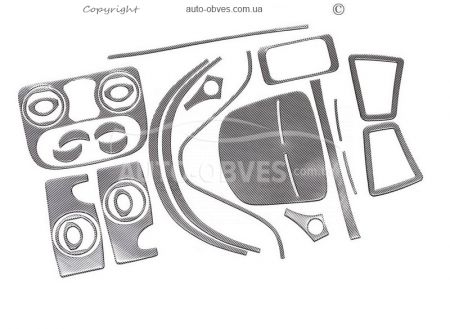 Panel decor Fiat Doblo 13 elements - type: stickers фото 3