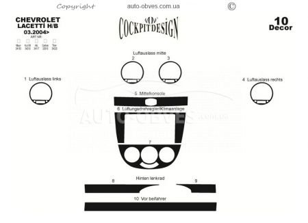 Panel decor Chevrolet Lacetti HB - type: stickers фото 2