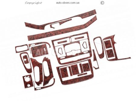 Декор на панель Mercedes Viano 2010-2014 передня частина + вставки в салон - тип: наклейки фото 0