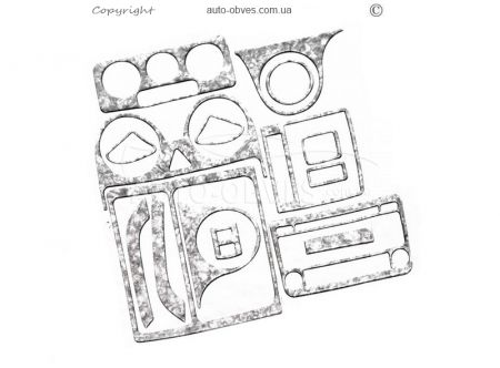 Декор на панель Volkswagen Caddy 2004-2010 - тип: наклейки фото 3