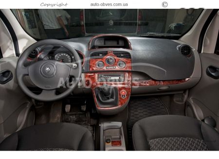 Декор на панель Renault Kangoo 2008-... без клімат контролю - тип: наклейки фото 5