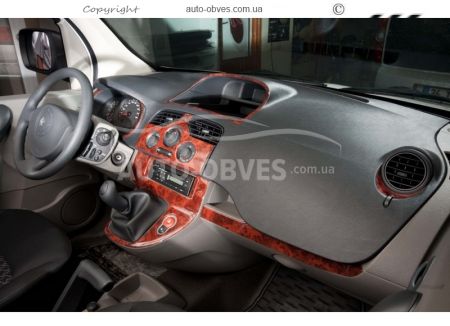 Декор на панель Renault Kangoo 2008-... с климат-контролем - тип: наклейки фото 4