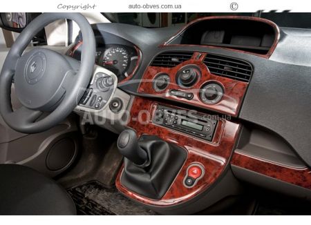 Декор на панель Renault Kangoo 2008-... с климат-контролем - тип: наклейки фото 3