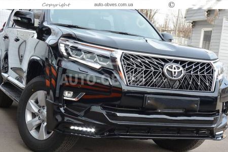 Front and rear bumper covers Toyota Land Cruiser Prado 150 - type: trd 2018-... white фото 6