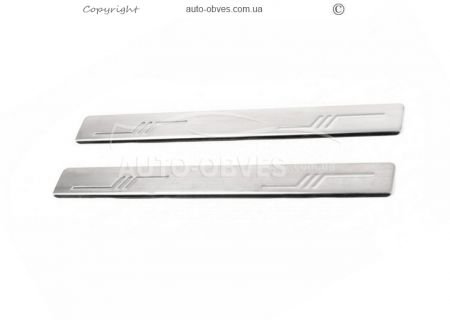 Хромовані накладки на внутрішні пороги Citroen Jumpy, Fiat Scudo - тип: на метал фото 0