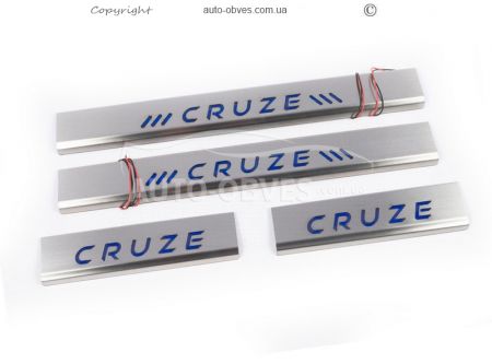 Накладки на пороги Chevrolet Cruze - тип: led фото 1