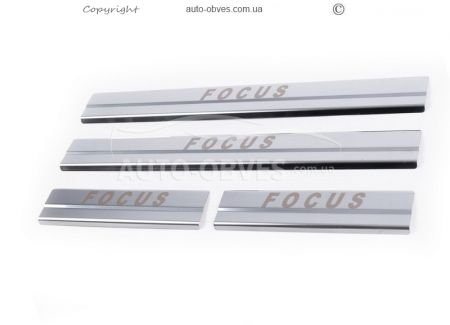 Накладки на дверні пороги Ford Focus - тип: 4 шт фото 1