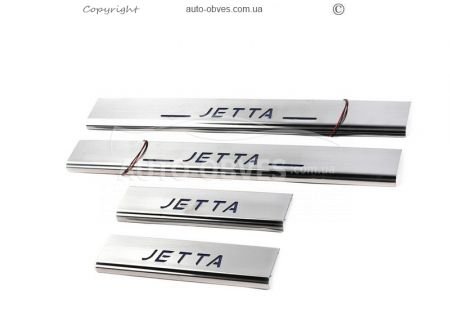 Накладки на пороги VW Jetta 2011-2018 - тип: led фото 0