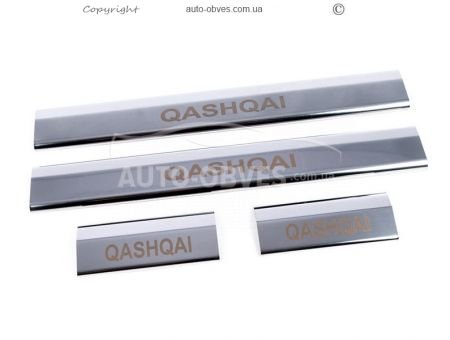 Door sills Nissan Qashqai for plastic 4 pcs фото 1