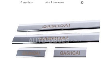 Door sills Nissan Qashqai for plastic 4 pcs фото 0