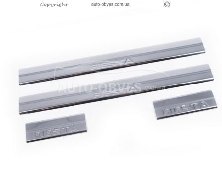 Door sills Ford Fiesta 4 pcs stainless steel фото 1