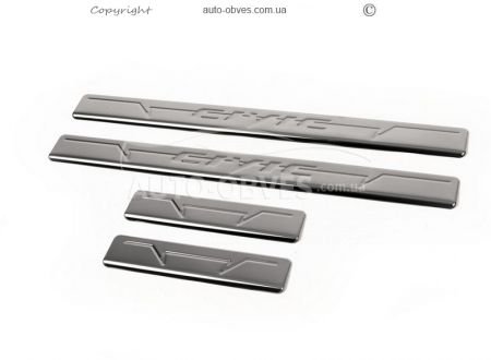 Interior door sills chrome Honda Civic, 4 pcs фото 0