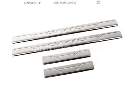 Interior door sills chrome Honda Civic, 4 pcs фото 1