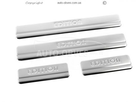 Door sills Ford Fusion 4 pcs, stainless steel фото 0