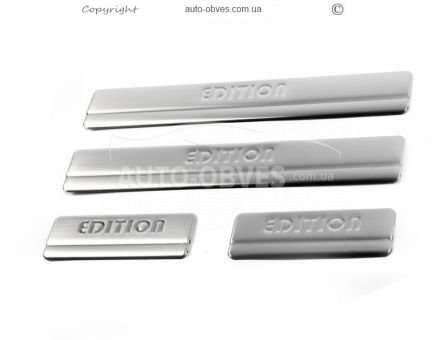 Door sills Ford Fusion 4 pcs, stainless steel фото 1