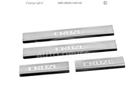 Door sills Chevrolet Cruze 2009-… - type: V2, 4 pcs фото 1